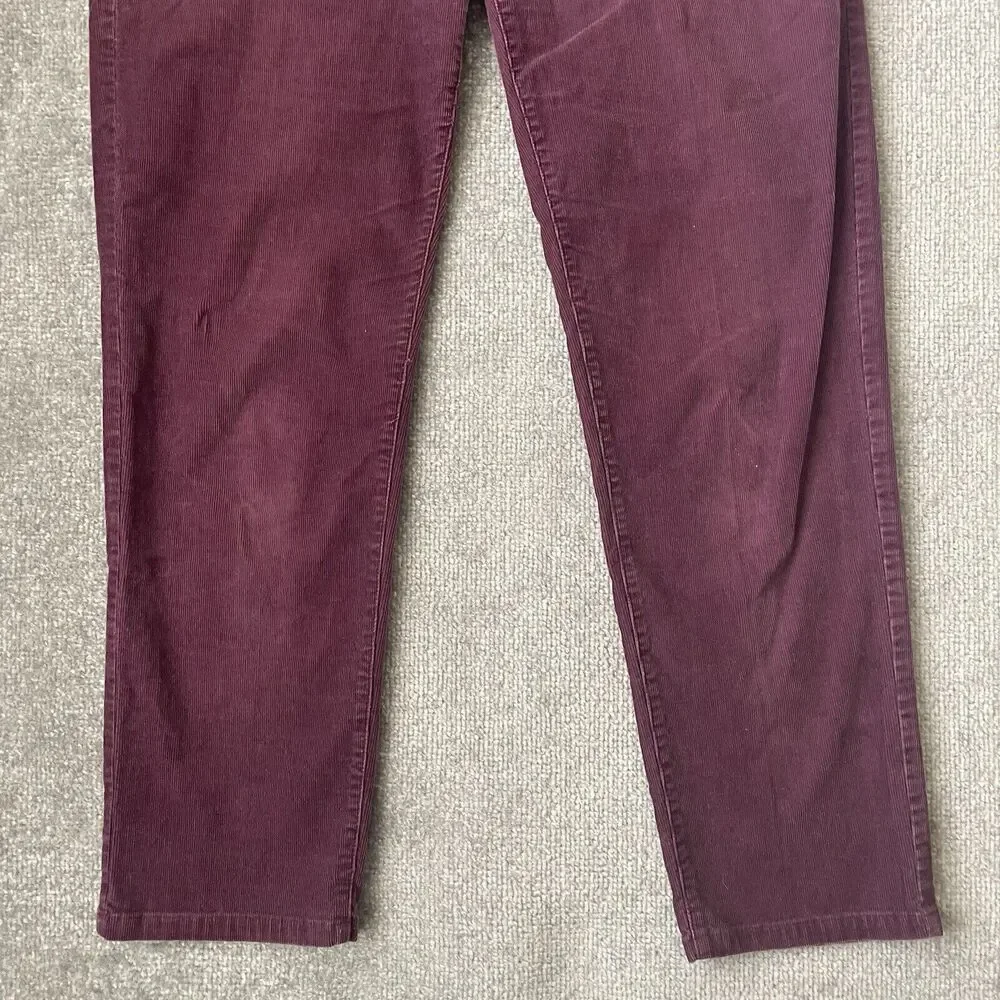 Lands End Pants Womens 10 Purple Corduroy Stretch Straight Leg Casual Fit 1 - Picture 3 of 11